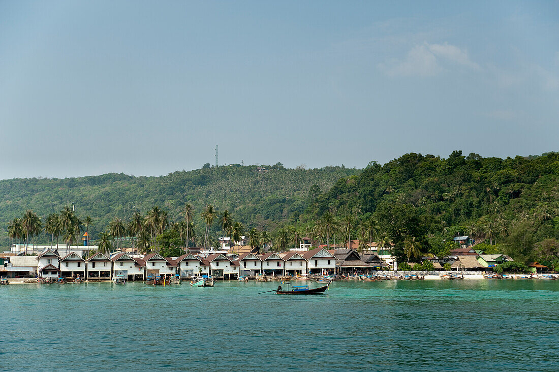 Boats In Tonsai Bay; Phi Phi Islands Thailand
