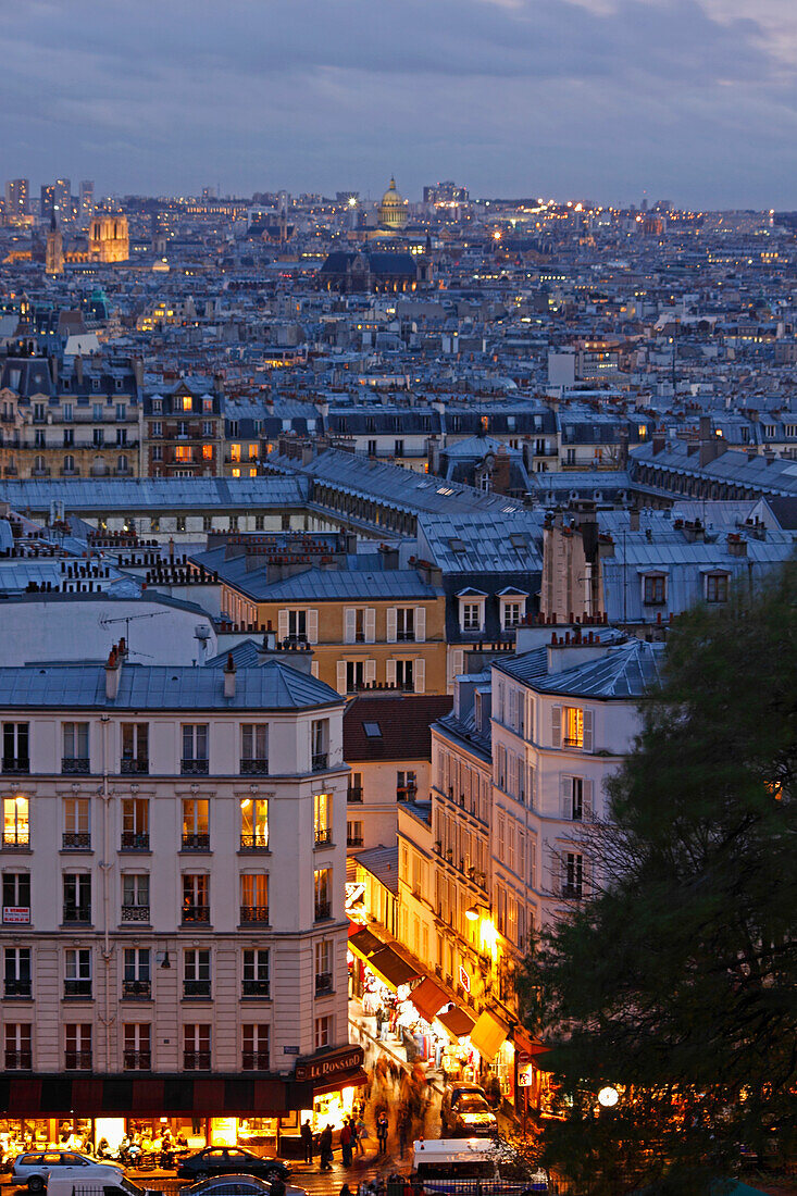 Skyline Of Paris From Montmartre; Paris France