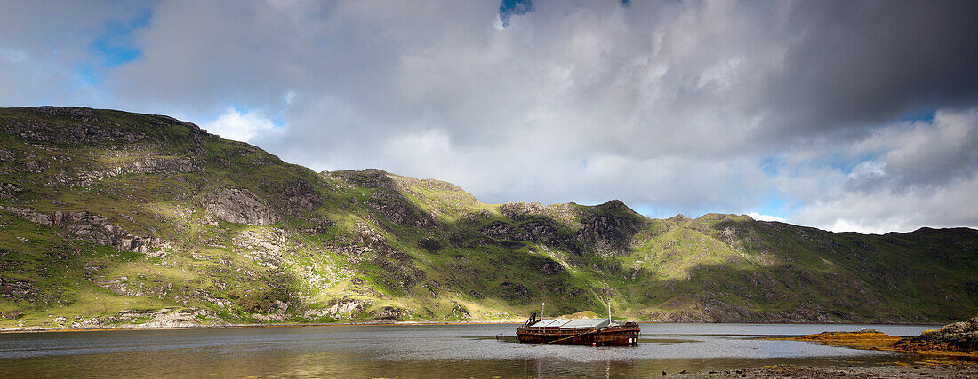 A Floating Dock On The Water; Ardnamurchan Argyl Scotland
