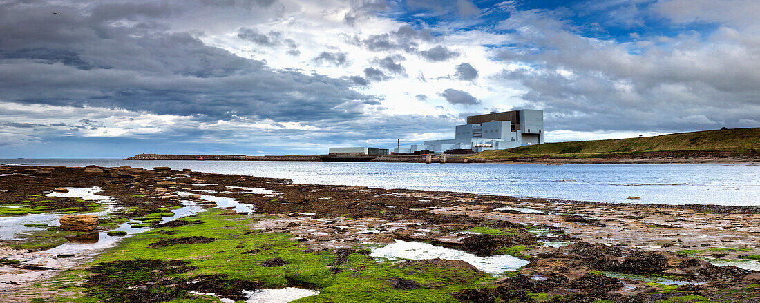 Torness Nuclear Power Station At The Water's Edge; Lothian Scotland