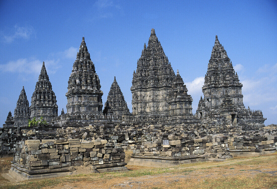 Indonesia, Java, Prambanan, Overview Of Temple Ruins