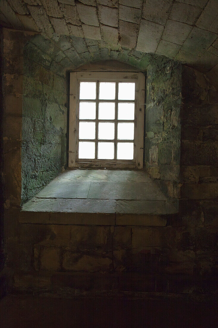 A Wood Framed Window With A Large Windowsill; Argyll Scotland