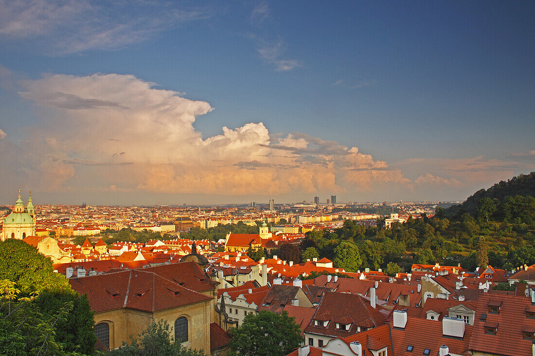 View Of Prague Rooftops From Castle Hill; Prague Czech Republic