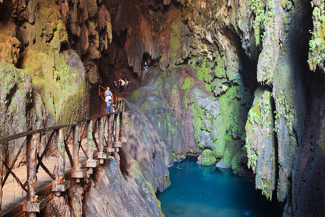 The Iris Grotto In The Natural Park Monasterio De Piedra; Zaragoza Province Aragon Spain