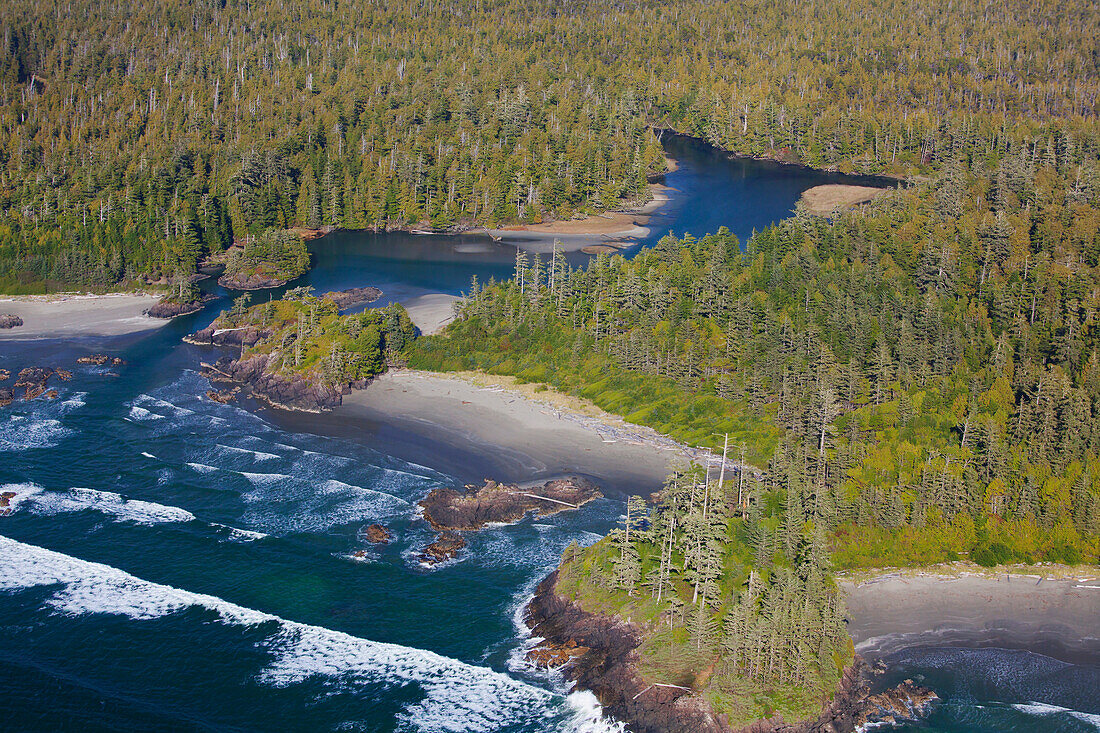 Aerial Photographs Of Clayoquot Sound Near Tofino; British Columbia Canada