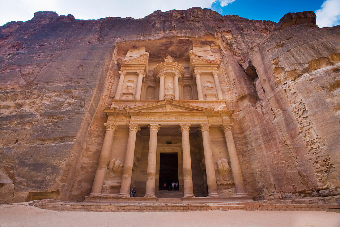 The Treasury In The Nabatean City; Petra Jordan