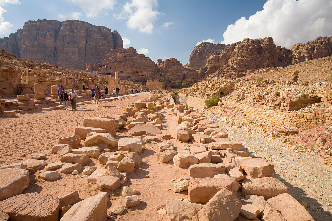 Ruinen der nabatäischen Stadt; Petra Jordanien