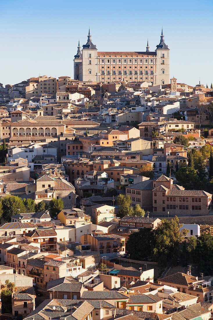 View Over City To The Alcazar; Toledo Toledo Province Castilla- La Mancha Spain
