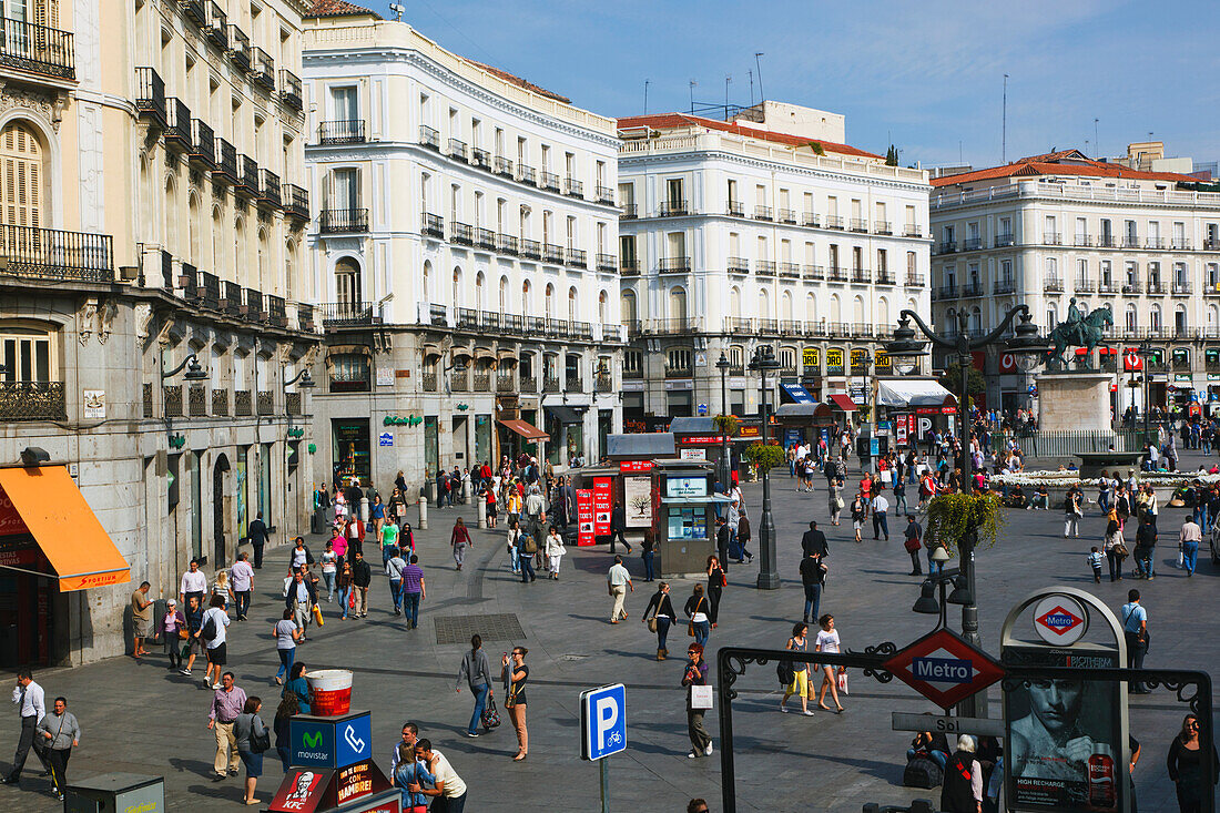 Puerta Del Sol Platz; Madrid Spanien