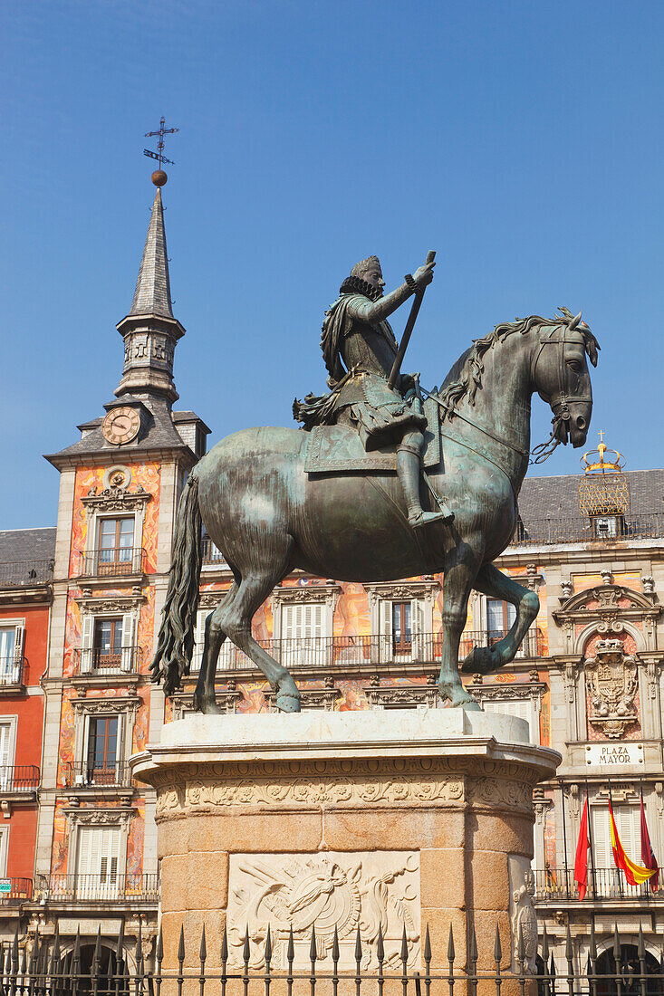 Reiterstandbild von König Felipe Iii; Madrid Spanien ?33? Equestrian Statue Of King Felipe Iii; Madrid Spain