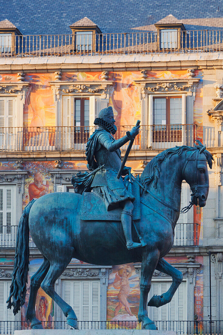 Equestrian Statue Of King Felipe Iii; Madrid Spain