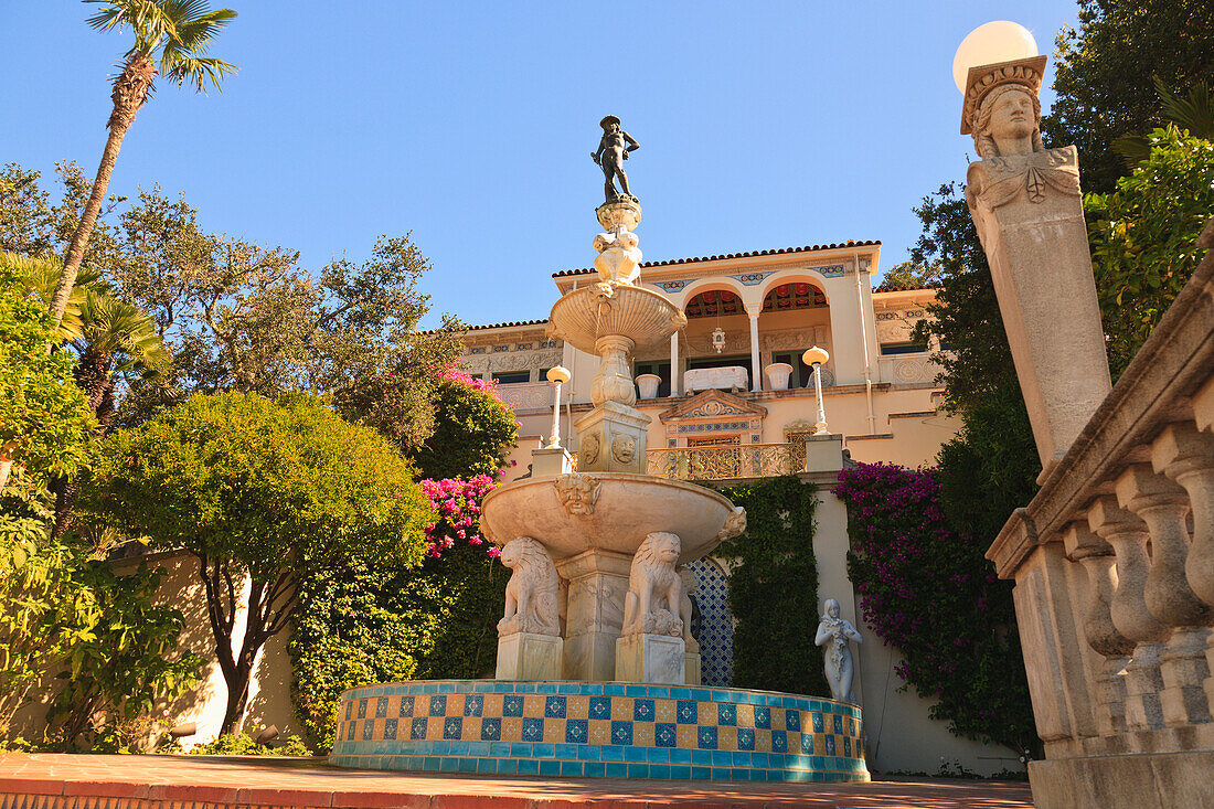 Hearst Castle A Mediterranean Style Mansion Atop A Hill Near San Simeon; California United States Of America