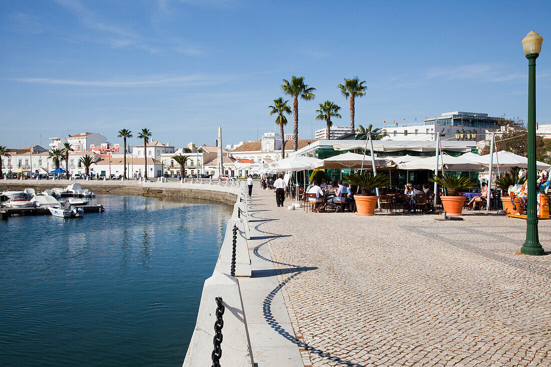 Promenade am Hafen; Faro Algarve Portugal
