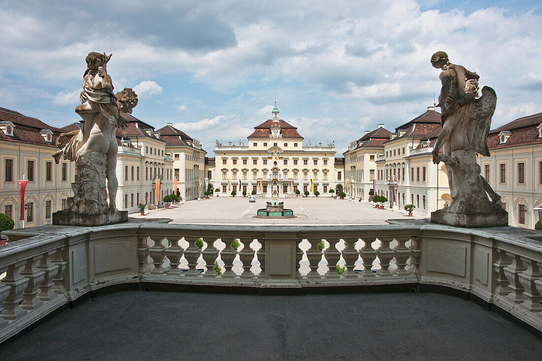 View Of The Ludwigsburg Palace From The Courtyard Balcony; Ludwigsburg Baden-Wurttemberg Germany