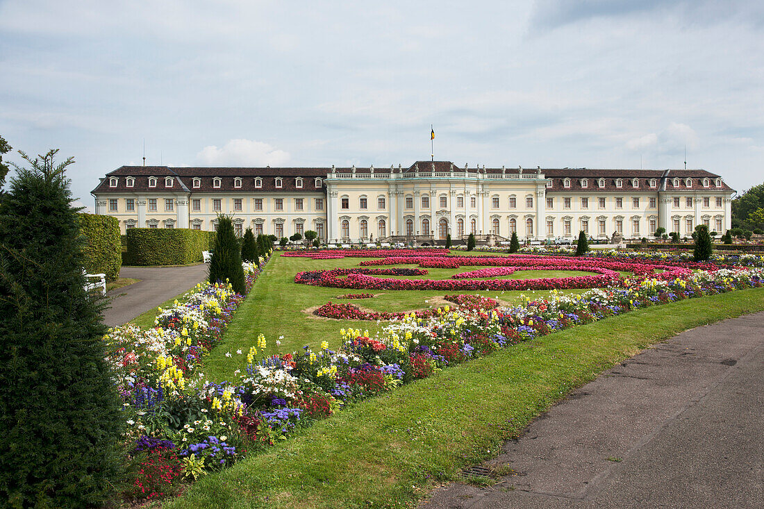 View Of The Upper Grounds Of Ludwigsburg Palace And Baroque Gardens; Ludwigsburg Baden-Wurttemberg Germany