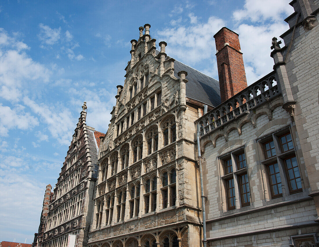 Alte gotische Häuser im Zentrum von Gent; Gent Oost-Viaanderen Belgien