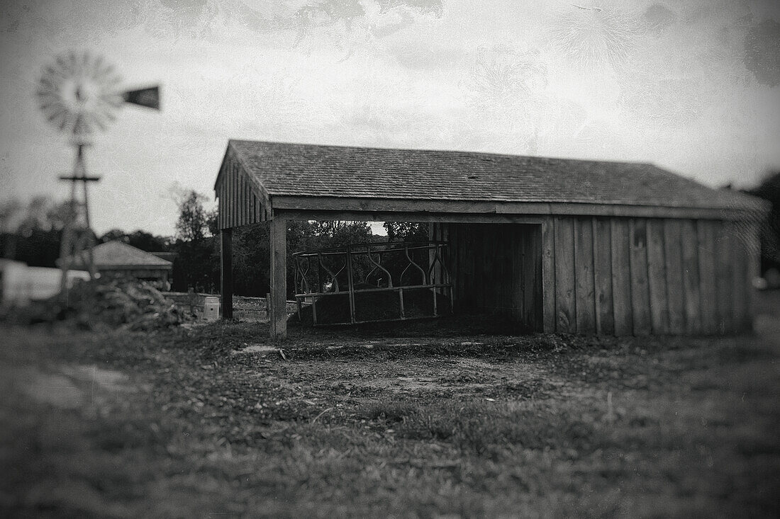 Rustic Barn in Rural Landscape