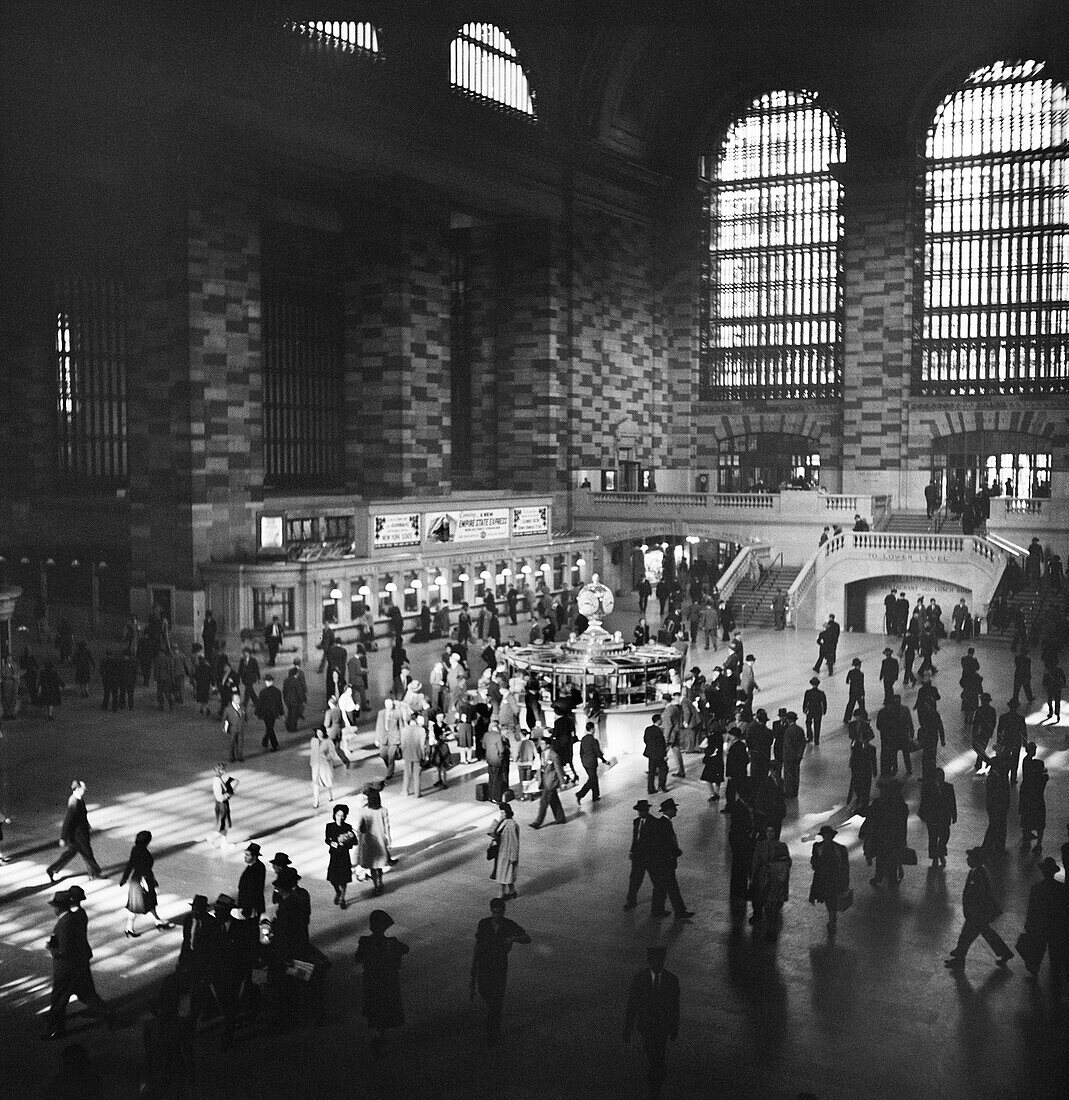 Haupthalle, Grand Central Terminal, New York City, New York, USA, John Collier, Jr., U.S. Office of War Information/U.S. Farm Security Administration, Oktober 1941