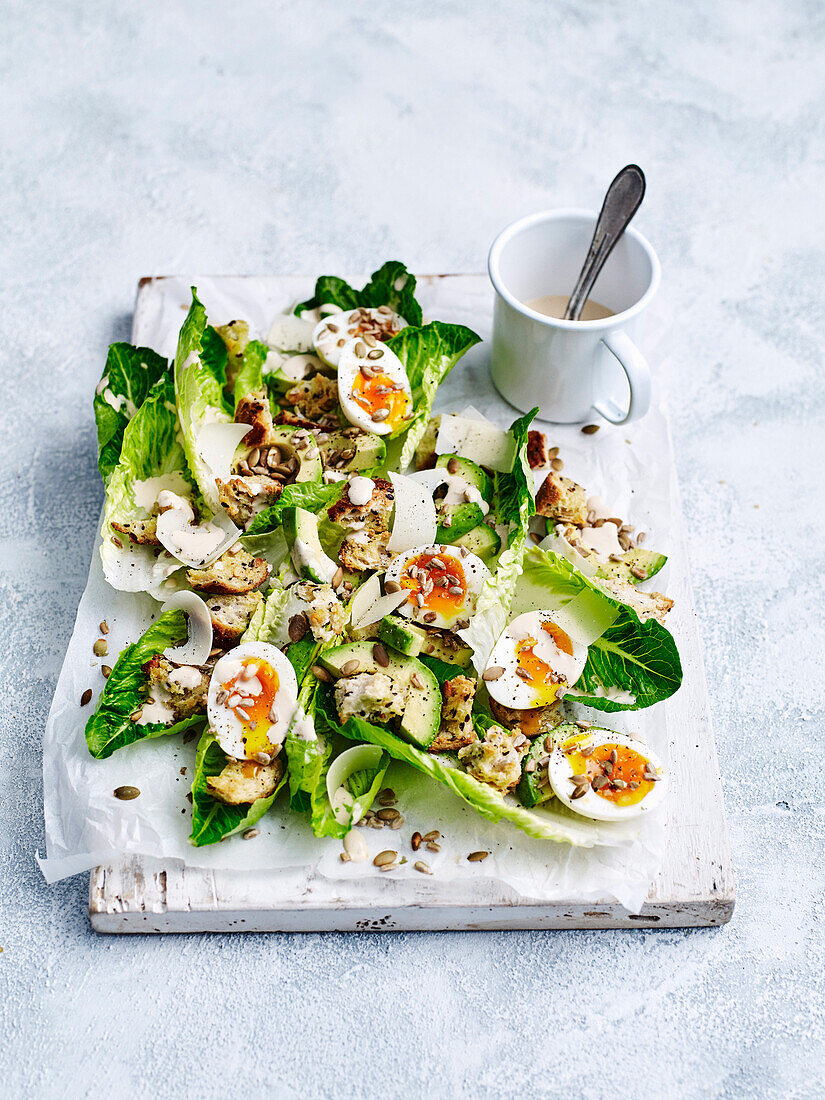 Avocado caesar salad