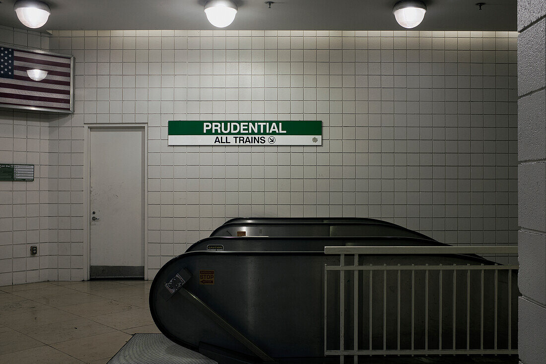 Subway Entrance, Prudential Station, Boston, Massachusetts, USA