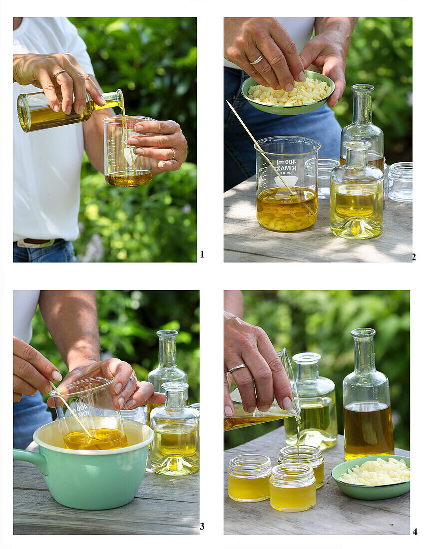 Making ointment from marigolds