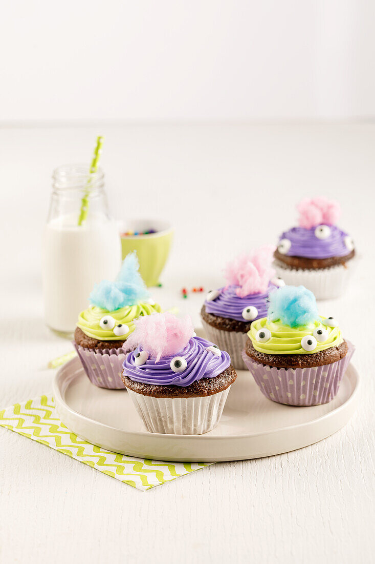 Fun, colorful cupcakes with buttermilk icing