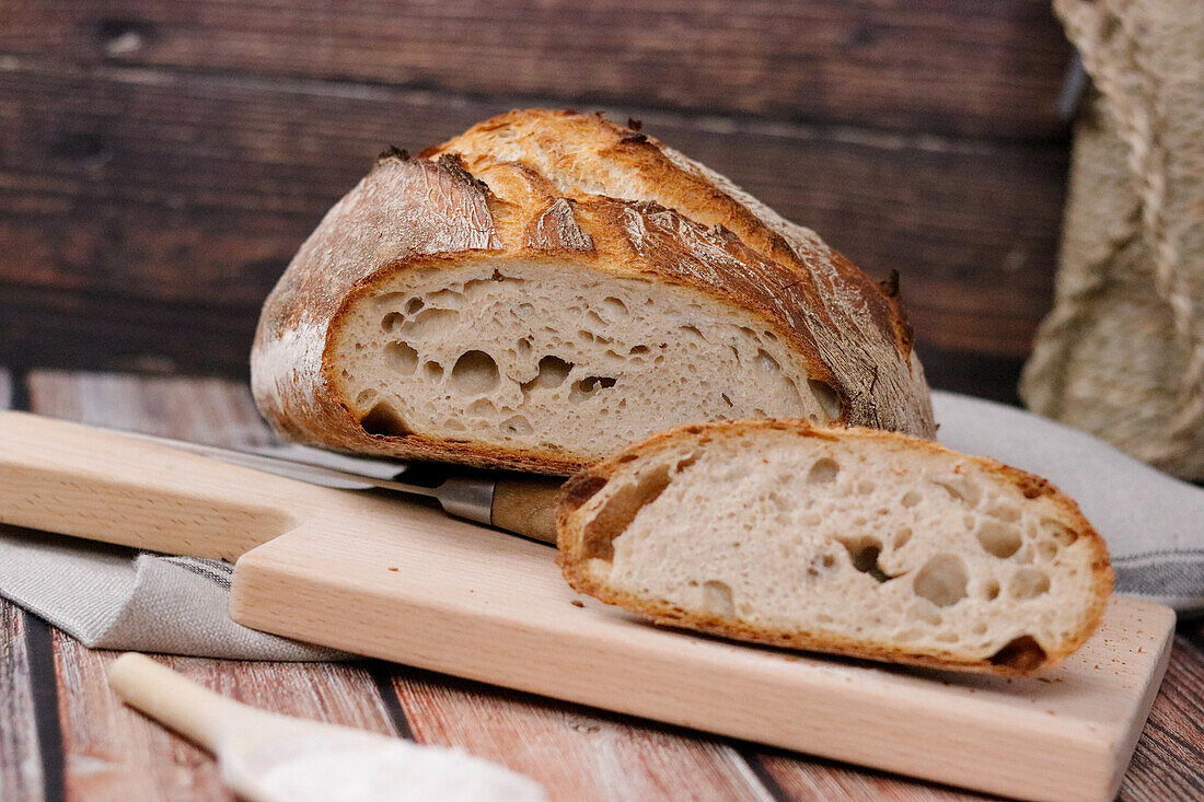 Pane Sera (Italian bread made from sourdough)