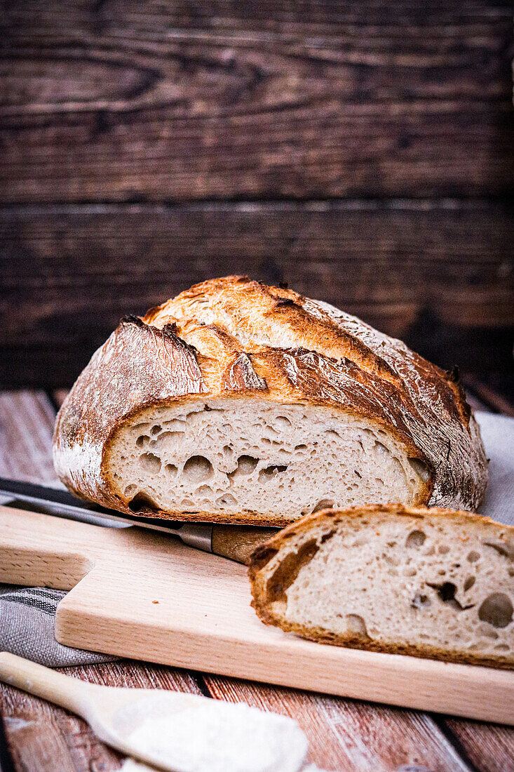 Pane Sera (Italian bread made from sourdough)