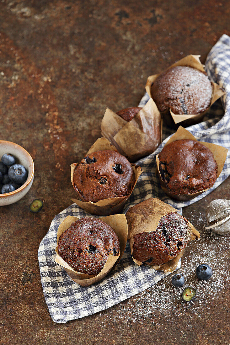 Bananenbrot-Blaubeer-Muffins