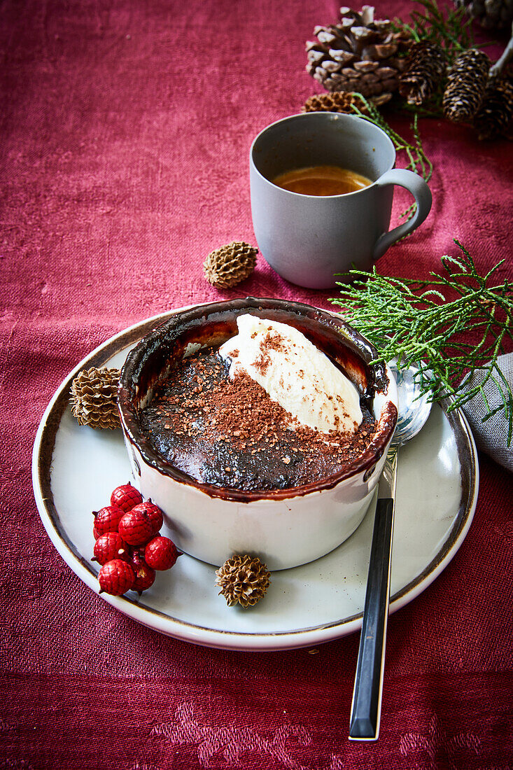 Warmer Schokoladenkuchen