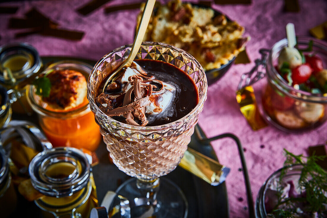 Zartbitter-Schokoladenpudding