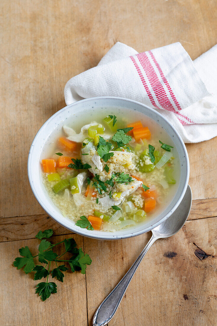 Quick chicken soup