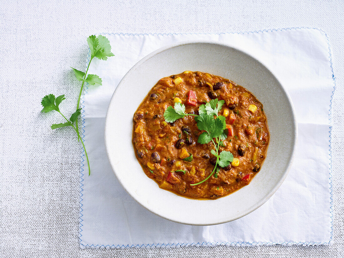 Black bean soup for vegans