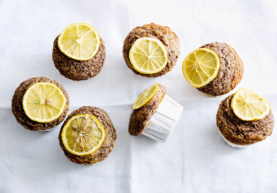Poppy seed and lemon muffins
