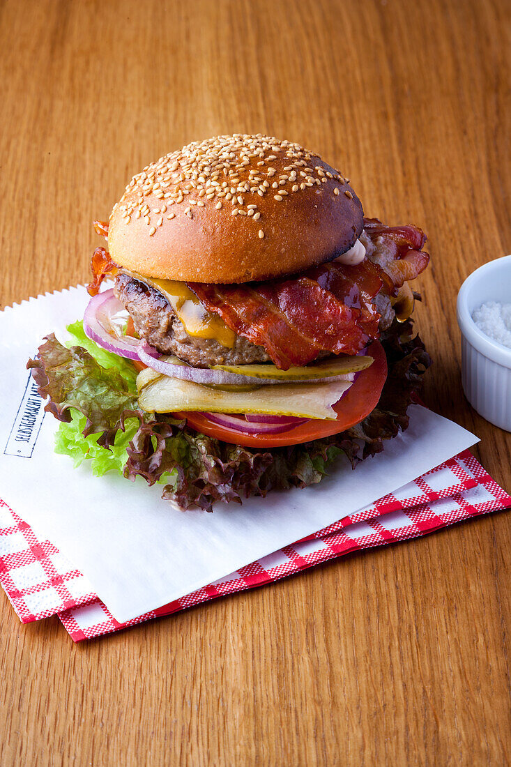 Hamburger mit Rindfleisch