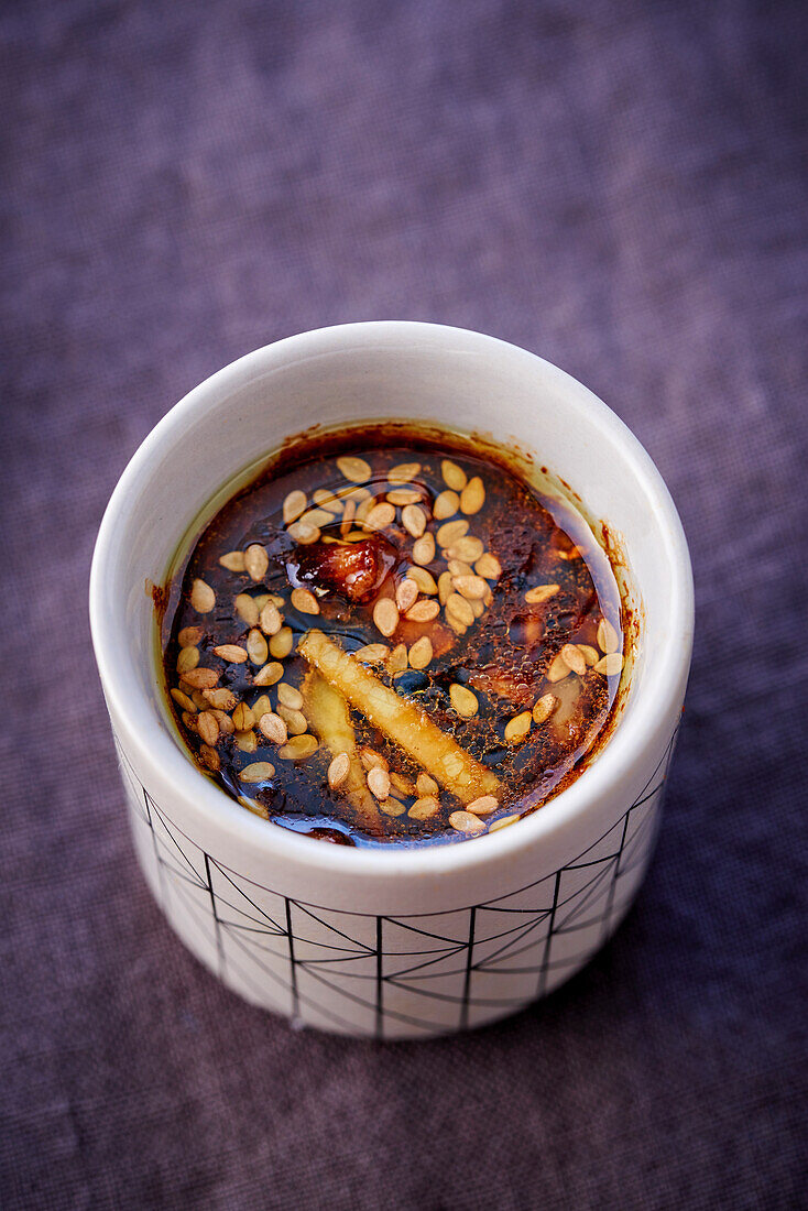Asian soy sauce with spices