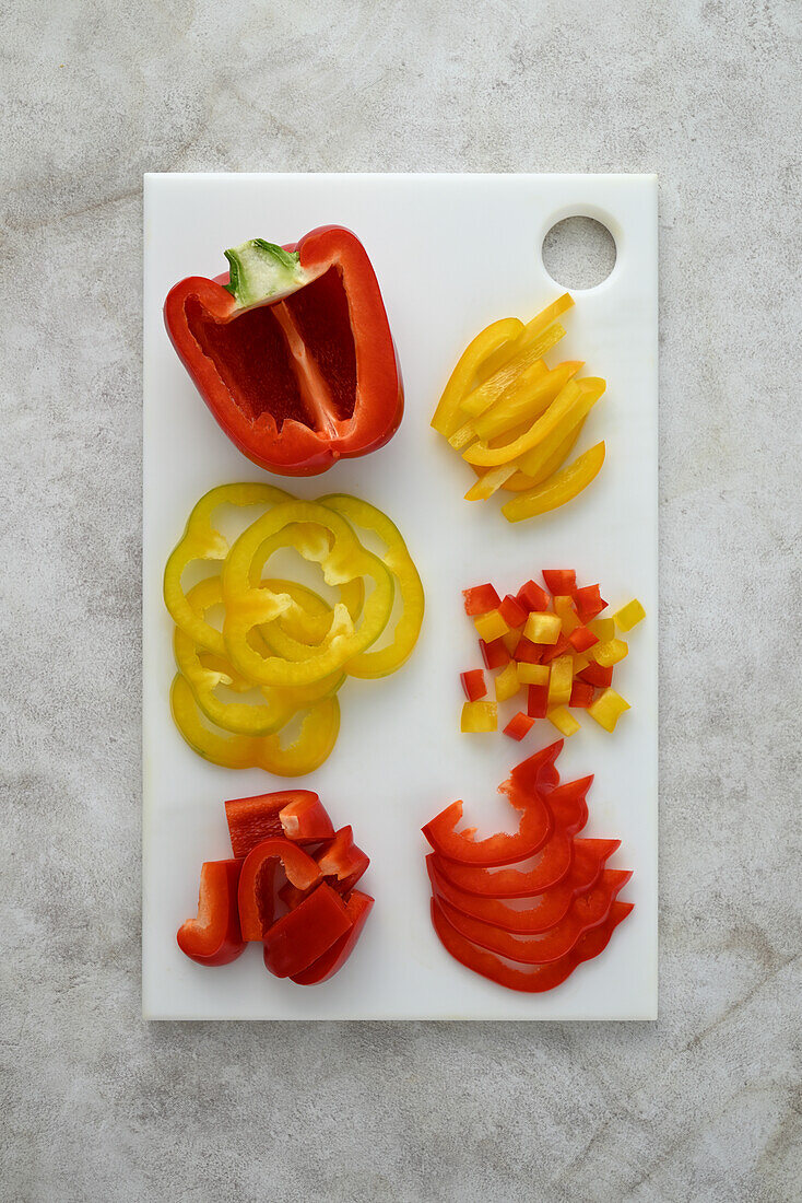 Chopping options for peppers