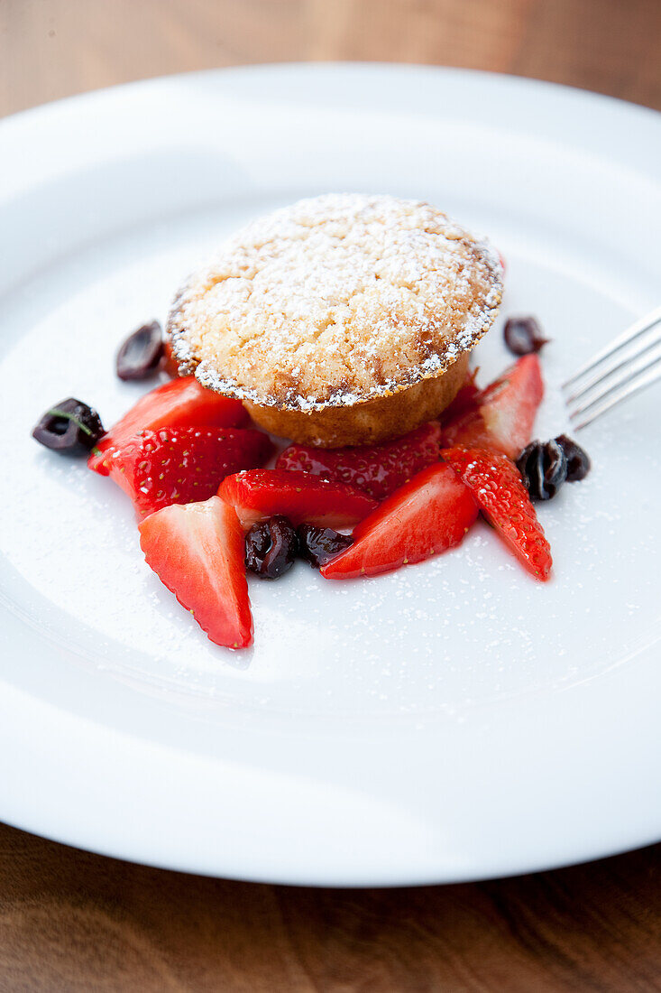 Muffin with fresh berries