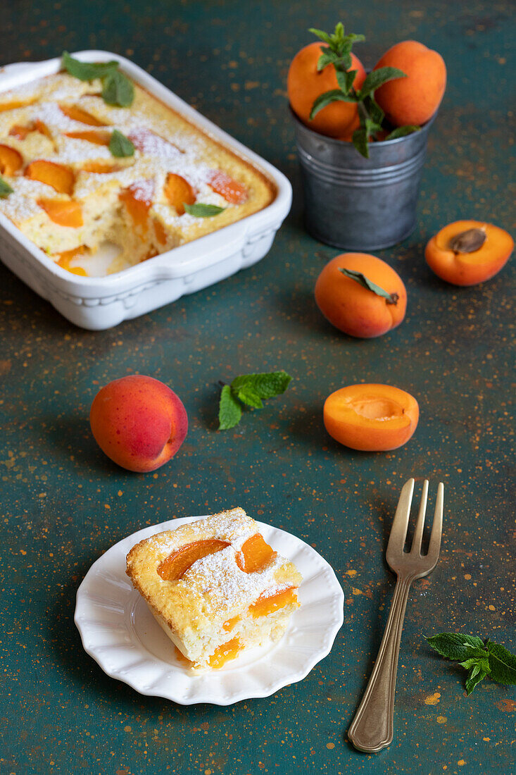 Apricot clafoutis with coconut flour