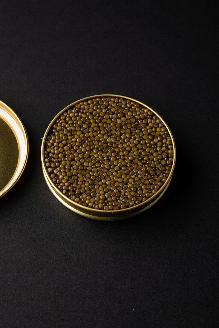 Oscietra caviar in a tin