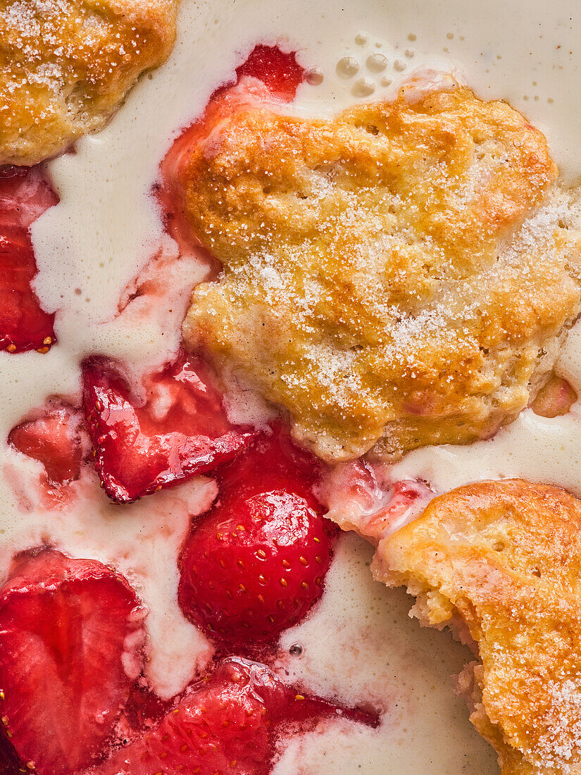 Strawberry Cream Scone Cobbler