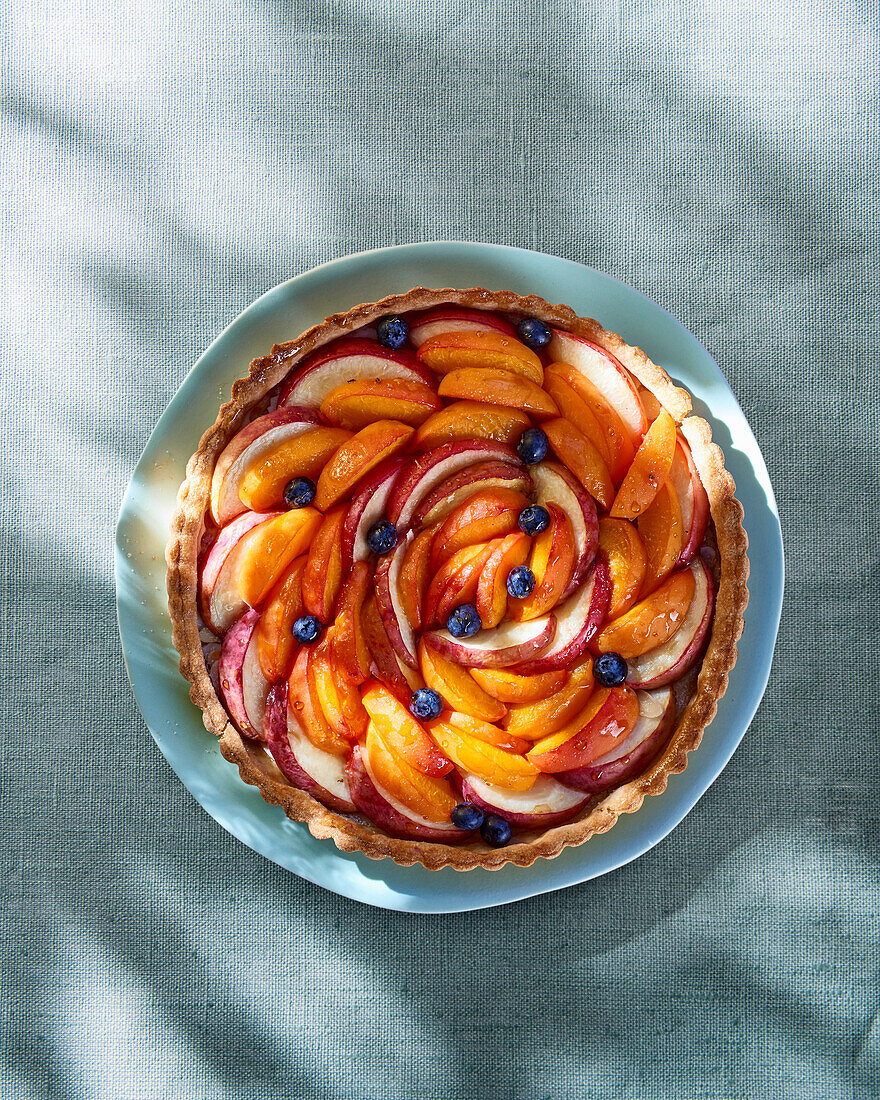 Apricot and peach tart