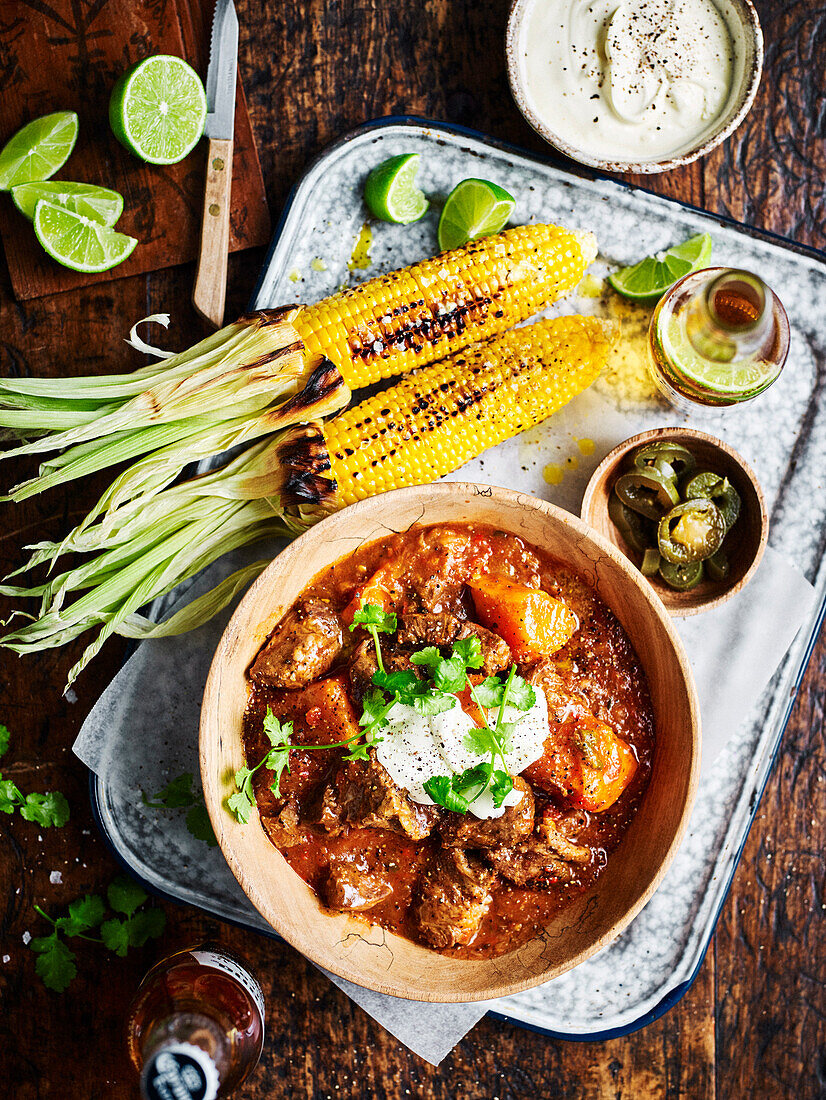 Tex-mex beef and sweet potato stew