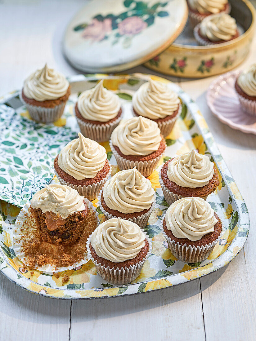 Kaffee-Karamell-Cupcakes