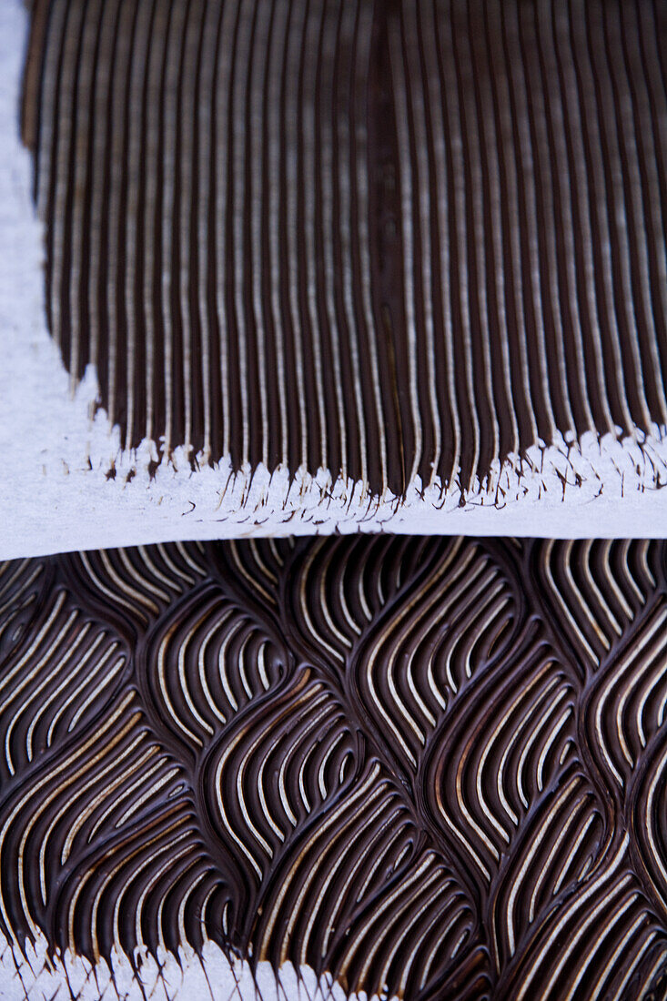 Chocolate for decoration in the patisserie