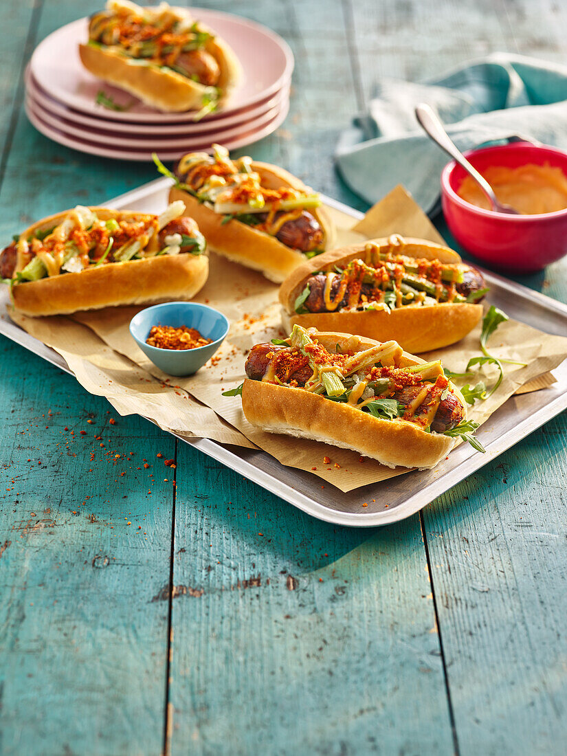 Hot dogs with nacho and cheese