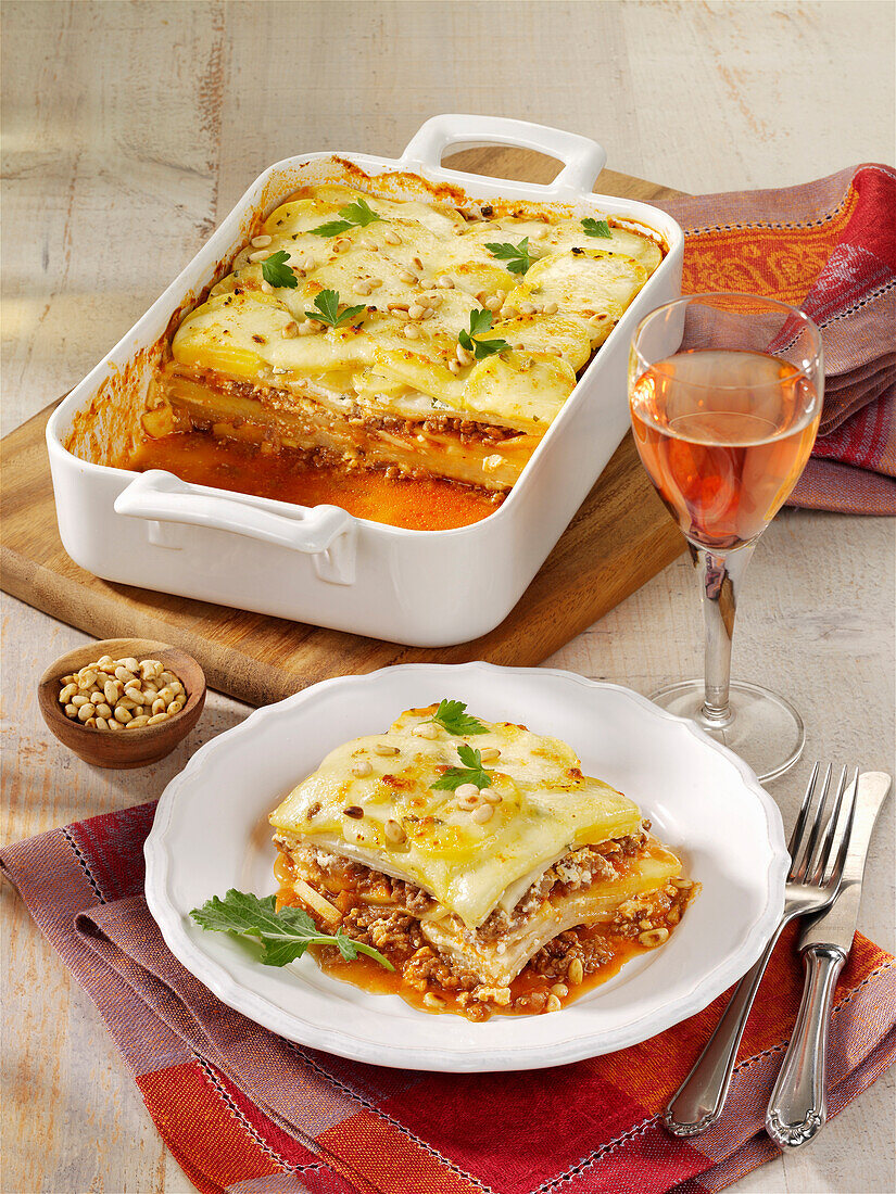 Kohlrabi lasagna