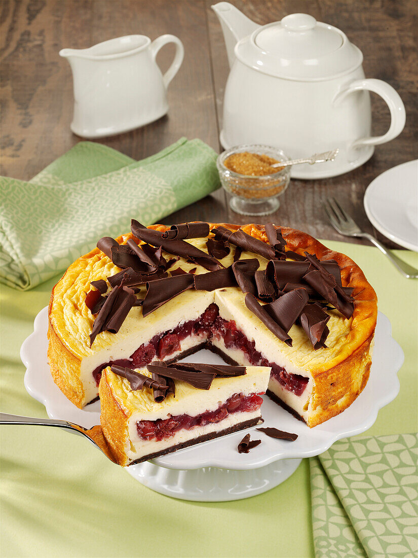 Black Forest cherry cheesecake