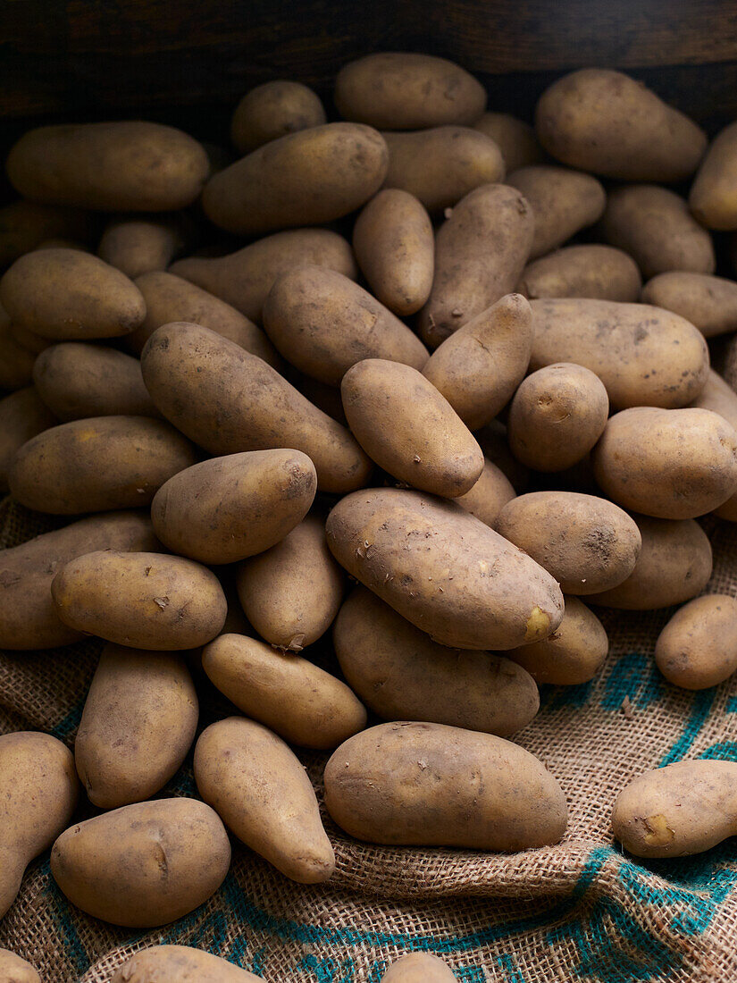 Kartoffeln auf Sack