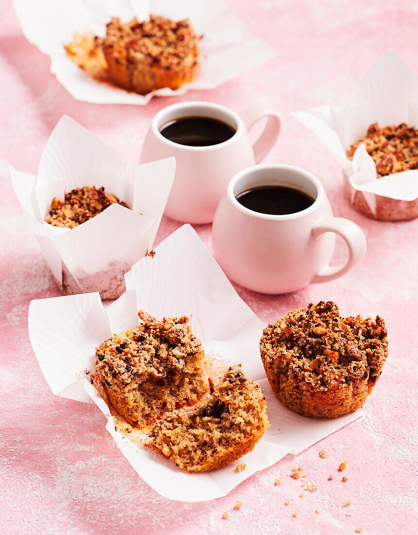 Coffee streusel muffins